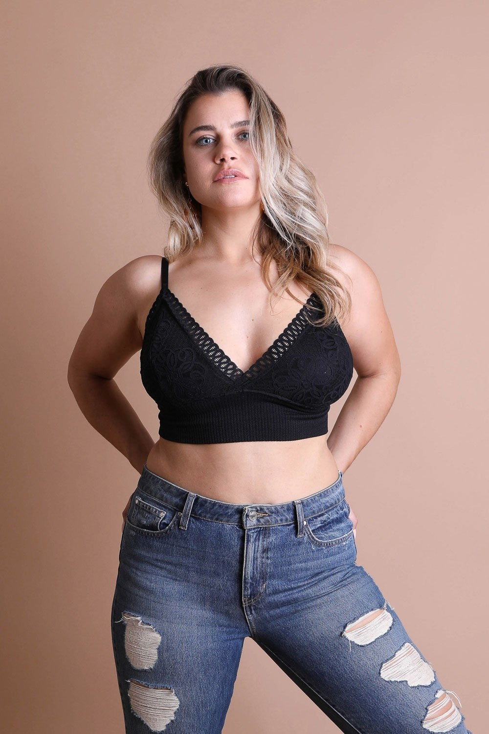 Bralette en dentelle grande taille