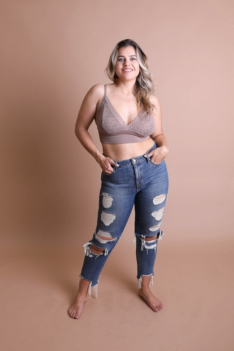 Bralette en dentelle grande taille