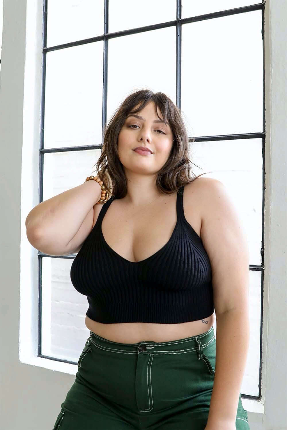 Rib Knit Crop Tops