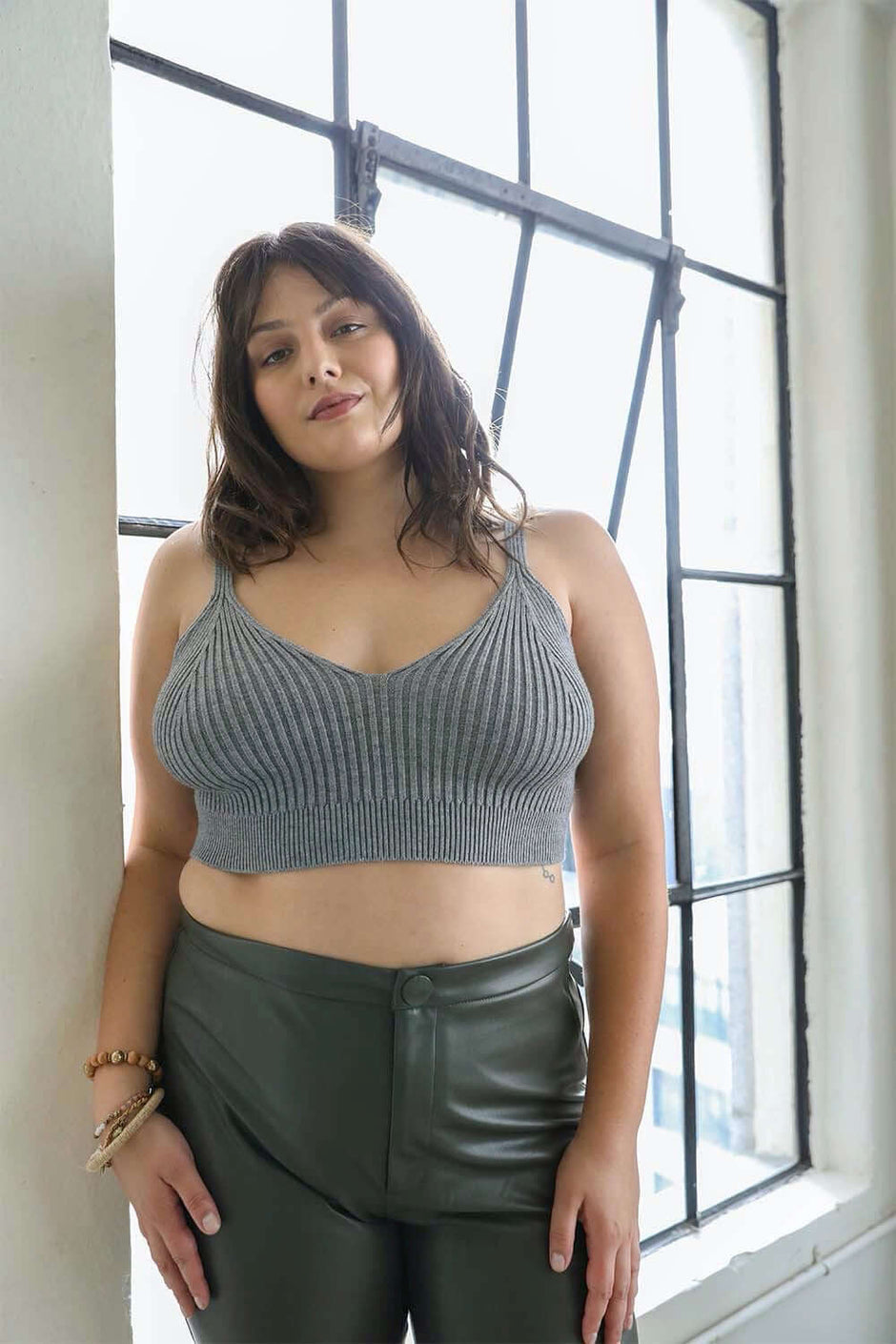 Rib Knit Crop Tops