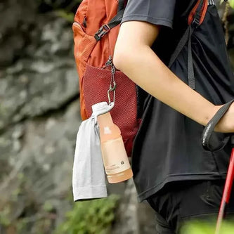 Multifunctional Water Bottle Holder Clip with Carabiner for Camping, Hiking and Backpacks
