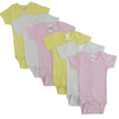 Baby Onesies - 6-Pack Assorted Cotton Bodysuits for Infants