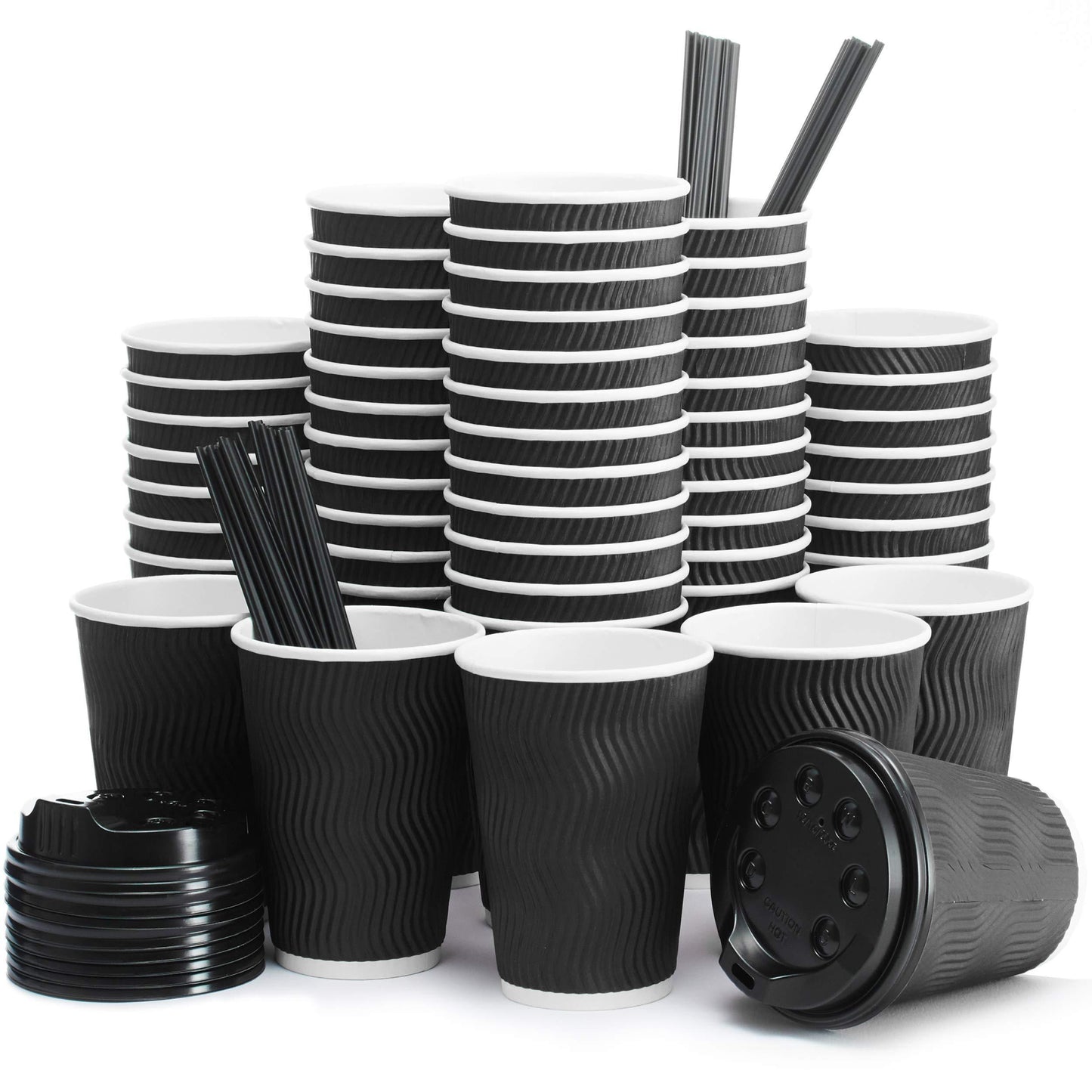 Insulated Coffee Cups 12oz 100-Pack