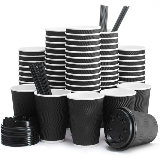 Insulated Coffee Cups 12oz 100-Pack