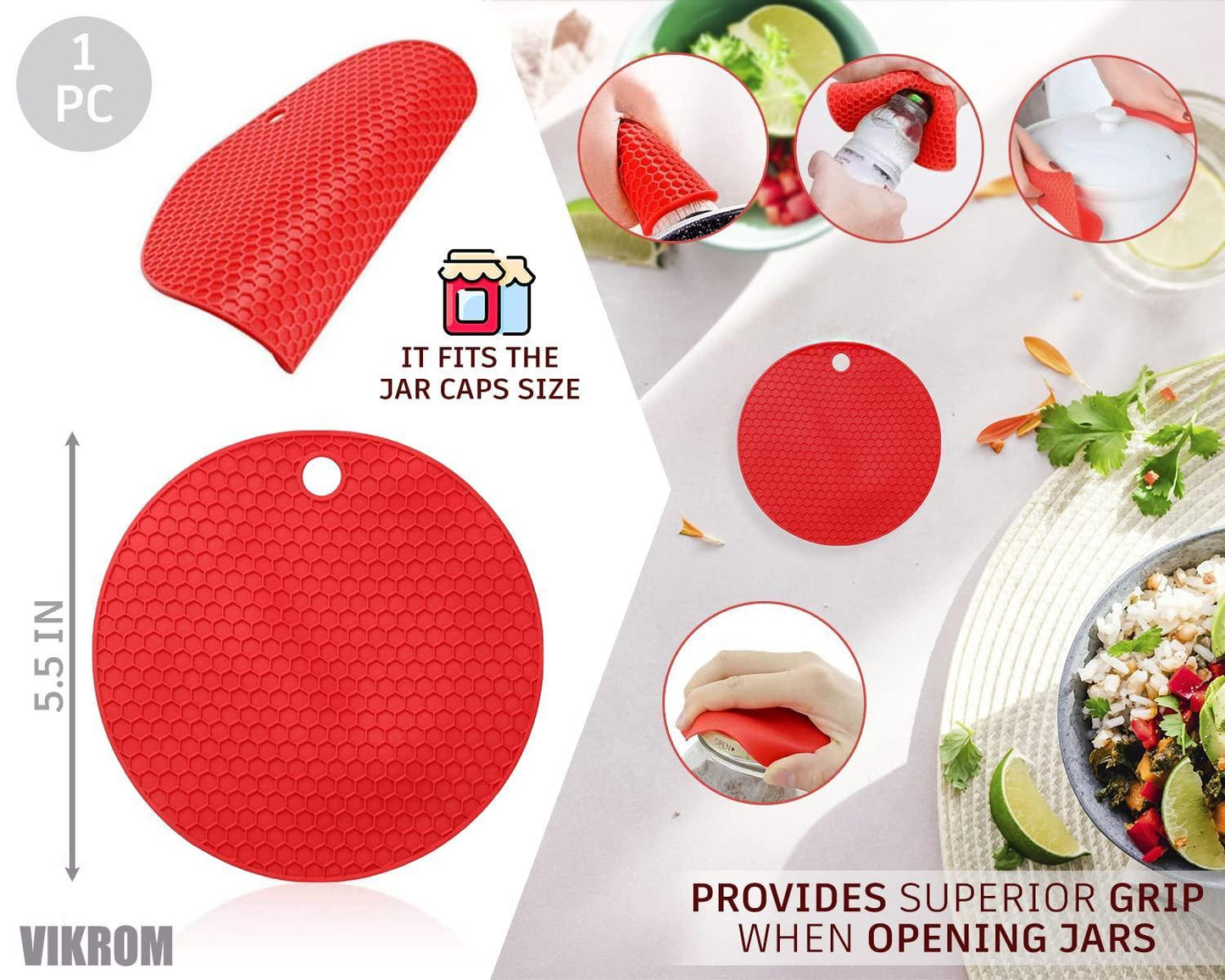 Silicone Jar Openers 3-Pack