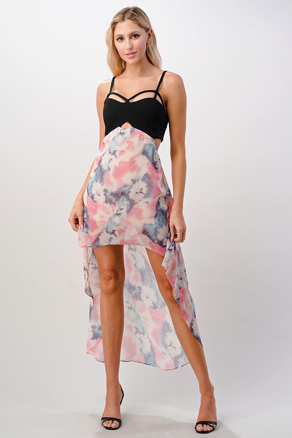 Tie-Dye High-Low Dress