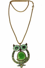 Collier avec pendentif chatoyant Big Owl