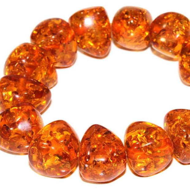 Amber Bead Bracelet – Natural Amber Resin Beads