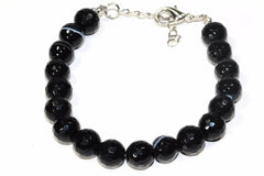 Bracelet de yoga en agate noire