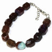 Brown Gemstone Bracelet with Silver Clasp