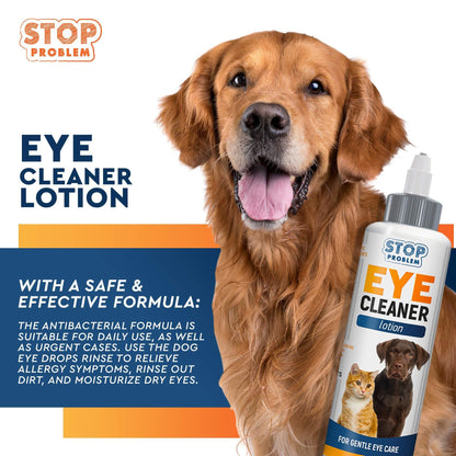 Dog & Cat Eye Wash Drops for Pink Eye Allergies Symptoms.