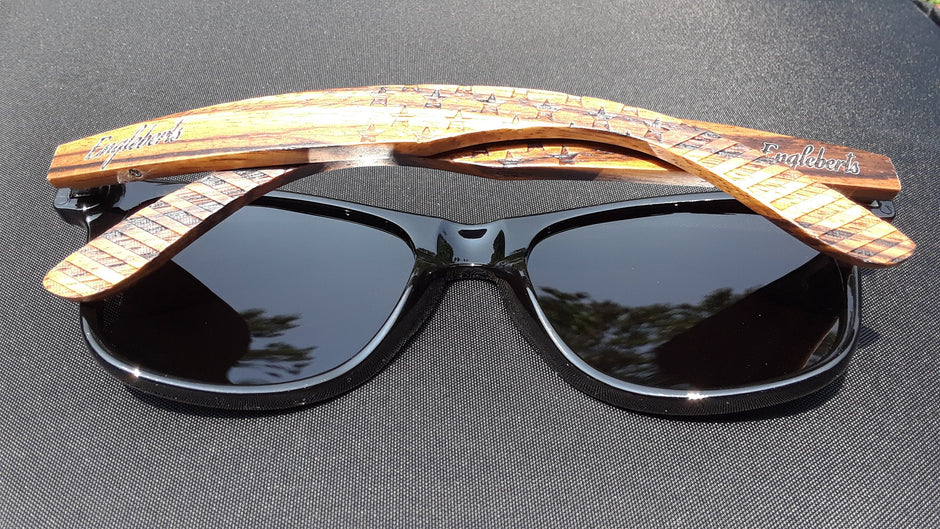 Zebrawood Stars & Bars Sunglasses