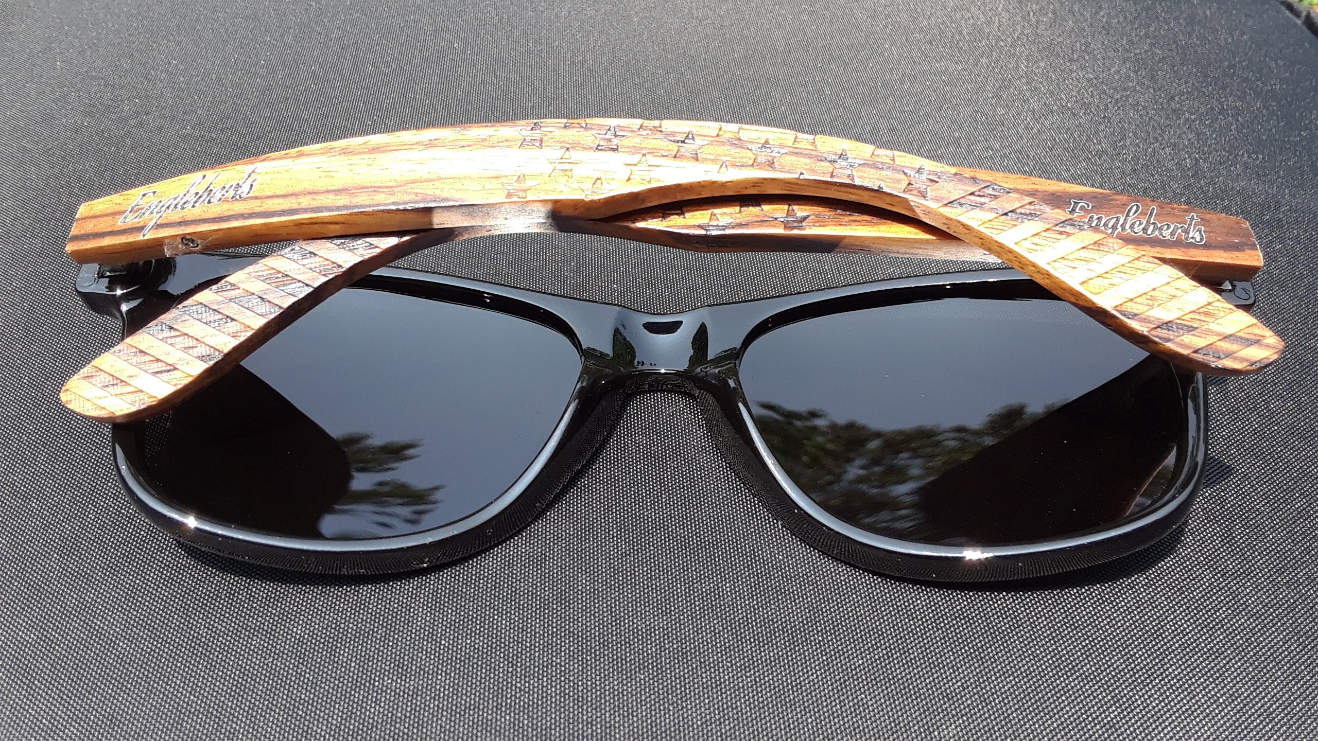 Zebrawood Stars & Bars Sunglasses