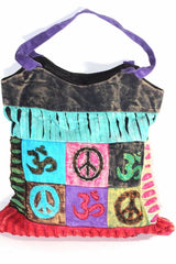 Bolsa de transporte Jhola con diseño de patchwork de Peace &amp; Om