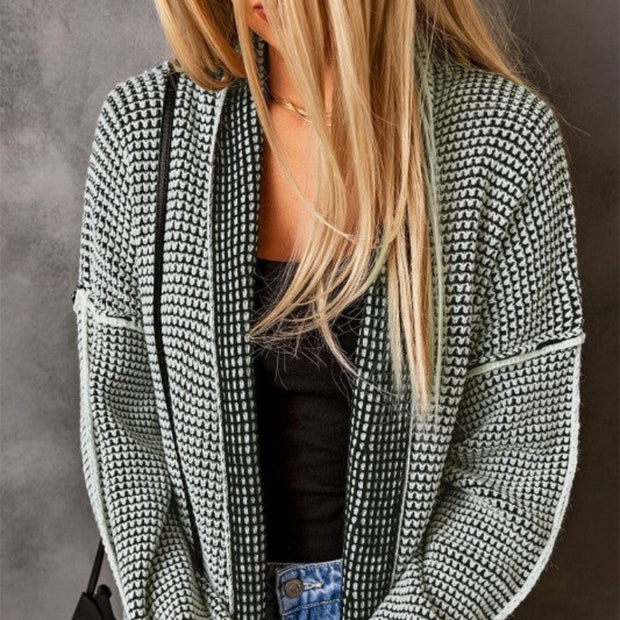 Women’s Black and White Cardigan