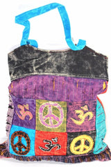 Bolsa de transporte Jhola con diseño de patchwork de Peace &amp; Om