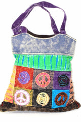 Bolsa de transporte Jhola con diseño de patchwork de Peace &amp; Om