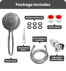 Filtered Shower Head with Handheld Shower Heads High Pressure 5 Spray