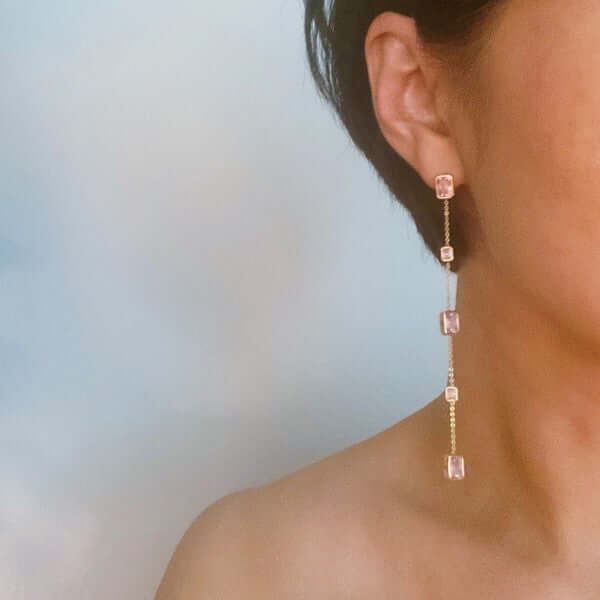 Five Stones Dangle Earrings