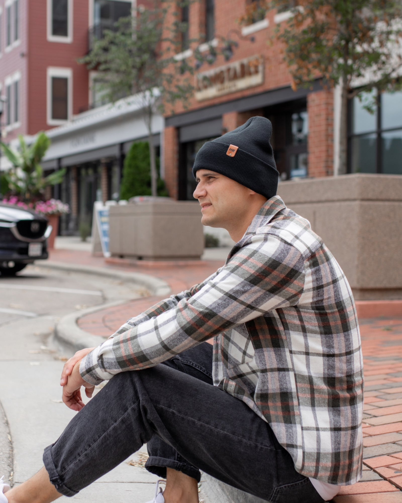 Charcoal Black Beanie