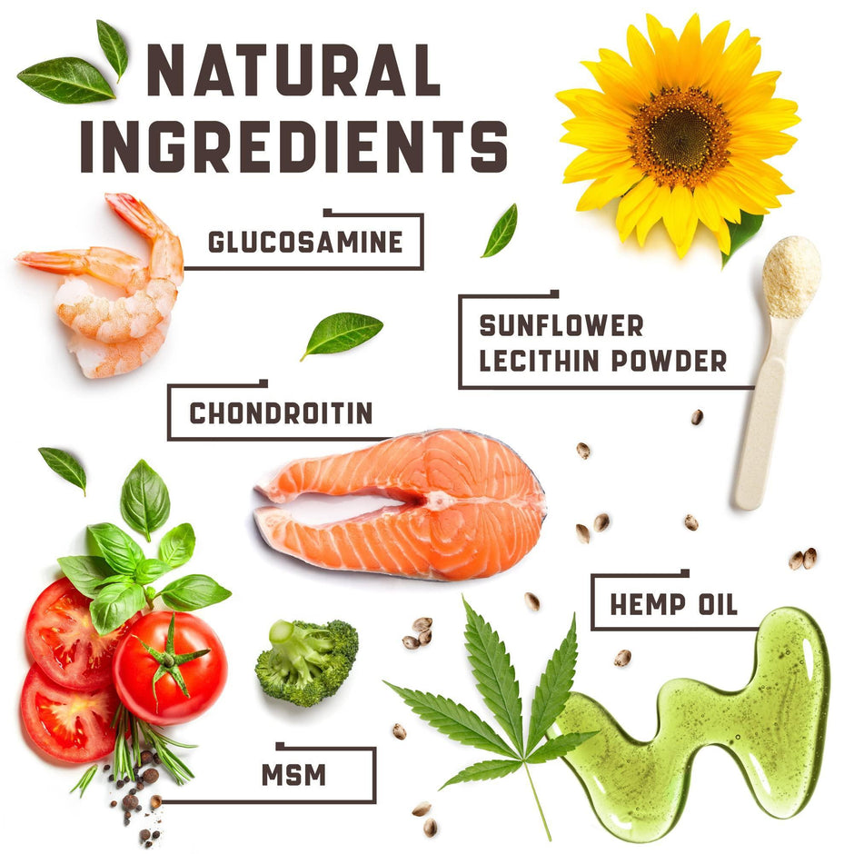 Masticables de glucosamina para el apoyo articular de perros (180 unidades) 