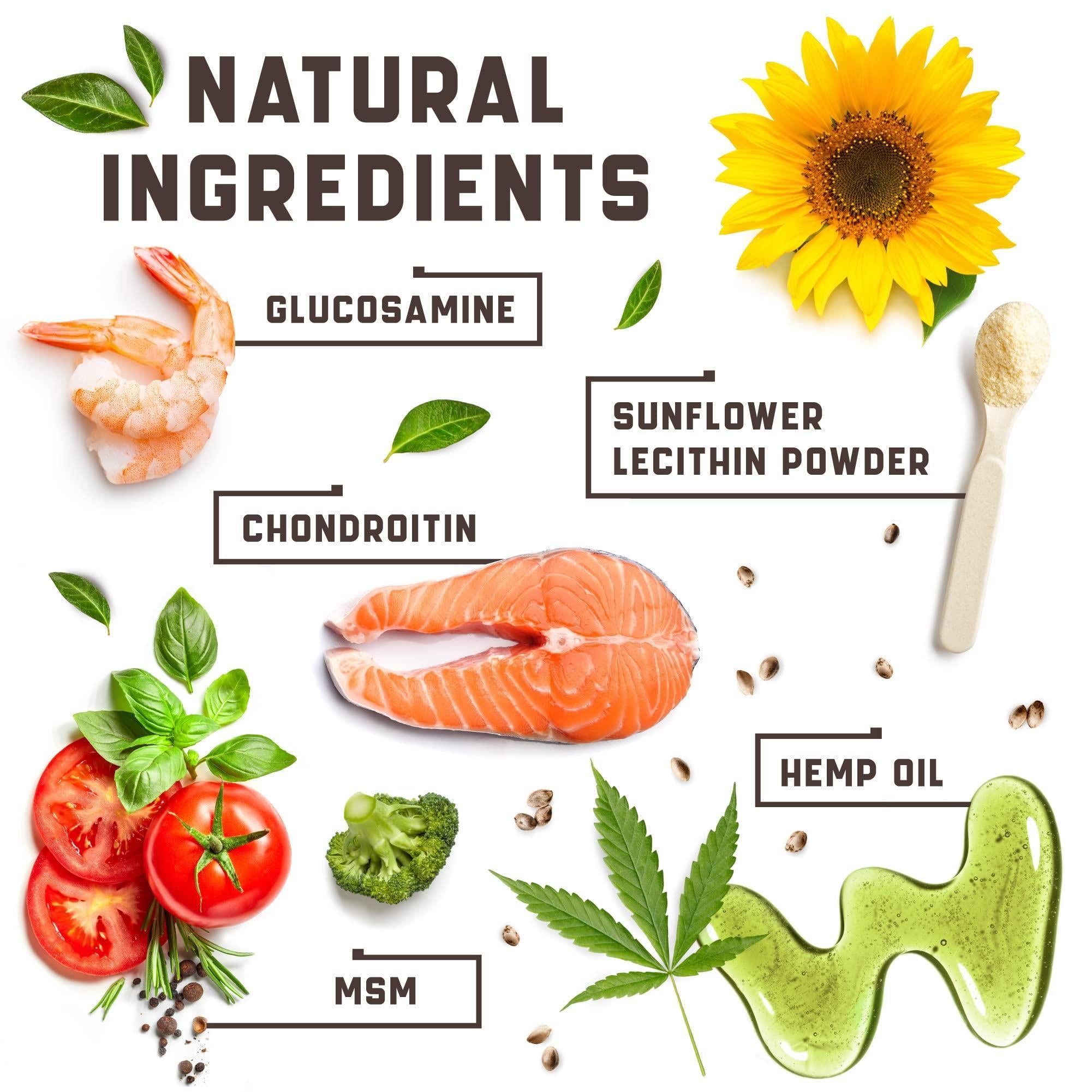 Masticables de glucosamina para el apoyo articular de perros (180 unidades) 