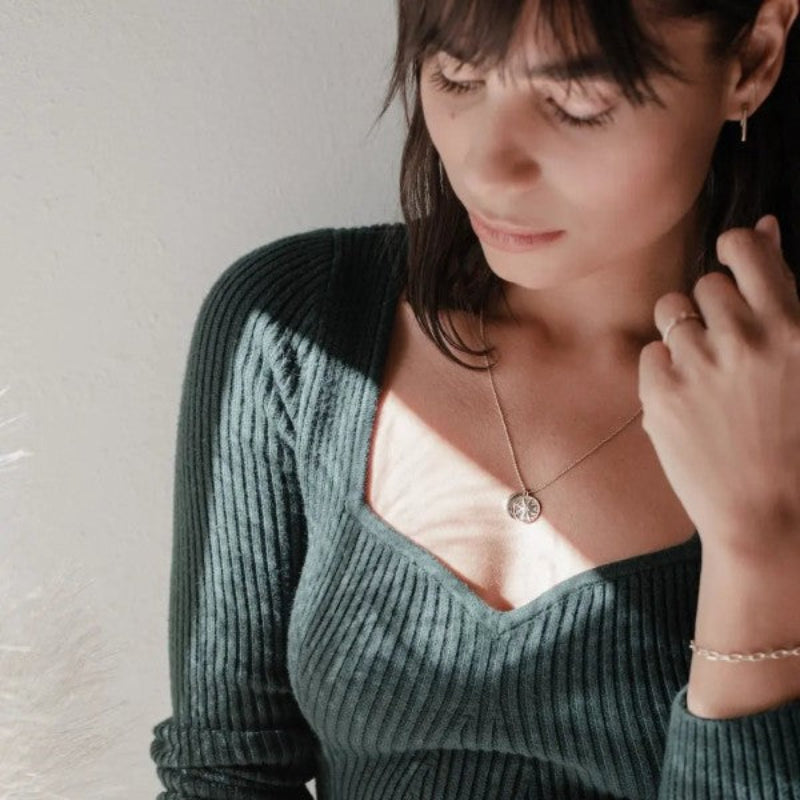 Celestial Moon & Sun Pendant Necklace for Women