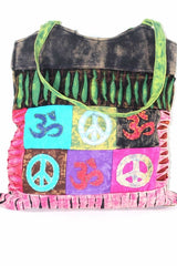 Bolsa de transporte Jhola con diseño de patchwork de Peace &amp; Om