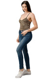 Body de punto de leopardo dorado 