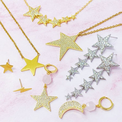 Five Stars Dangle Earrings