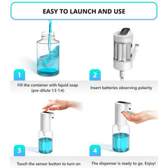 Automatic Touchless Foaming Soap Dispenser 12oz/350ml Battery Operated