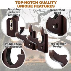 TESLYAR Gun Rack Wall Mount Hold Up Displays Horizontal Gun Rack