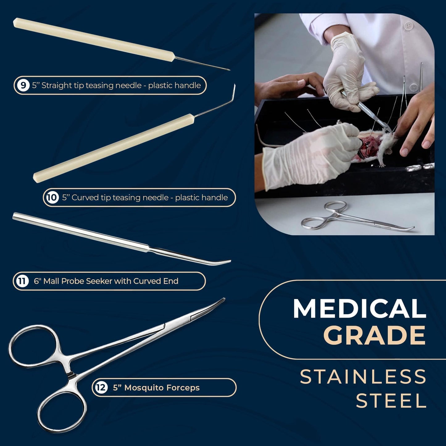 Advanced Dissection Kit with Stainless Steel Tools