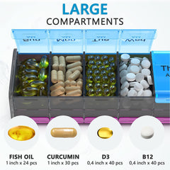 Extra Large Pill Organizer  XXL Pill Box 7 Day   Weekly Pill Organizer