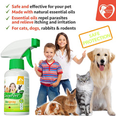 Spray naturel anti-puces et anti-tiques pour chiens, chats et furets, anti-moustiques