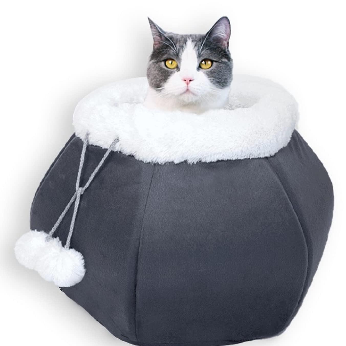 Cama redonda acogedora para gatos 