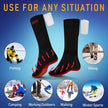 Chaussettes chauffantes rechargeables pour hommes et femmes.