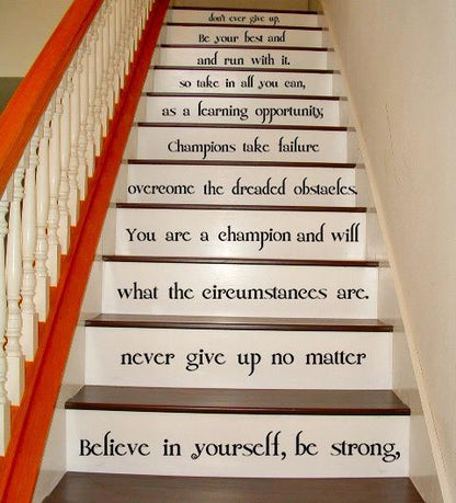 (27  X 28 ) Vinyl Stair Decals.