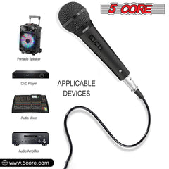 5Core XLR Microphone Dynamic Mic Karaoke Singing Studio Mics Handheld