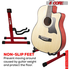 5Core Guitar Stand Floor A Frame Electric Acoustic Bass Soporte Para