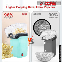 5Core Popcorn Machine 16 Cup Hot Air Popper Mini Portable Electric Pop