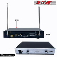 5Core Wireless Microphone VHF Handheld Microfono Inalambrico & 1