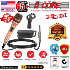 5Core XLR Microphone Dynamic Mic Karaoke Singing Studio Microfono