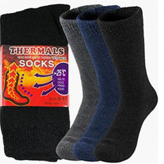 Men's Thermal Insulated Socks - Warm, Fuzzy, for Extreme Cold Weather,