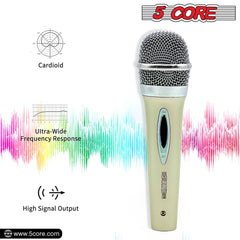 5Core XLR Microphone Dynamic Mic Karaoke Singing Studio Mics Handheld