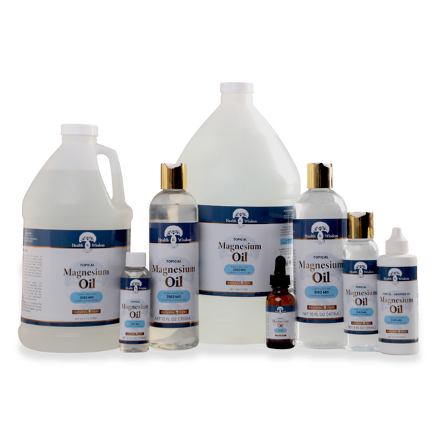 Health Wisdom Topical Magnesium Oil Multiple Size Bottles