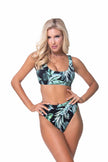 Conjunto de bikini de canalé floral 