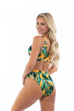 Conjunto de bikini de canalé floral 