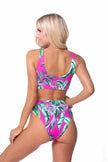 Conjunto de bikini de canalé floral 