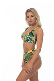 Conjunto de bikini de canalé floral 